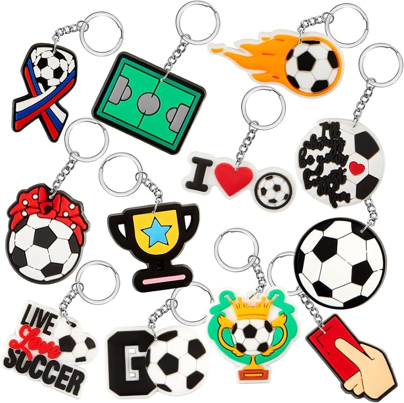 Soccer Keychains - 36 Pack Bulk Party Favors