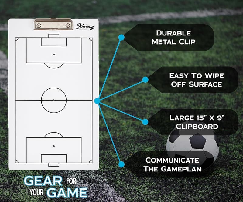 Double-Sided Dry Erase Clipboard for Coaches