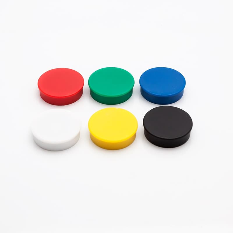 Red Button-Shaped Fridge Magnets - Small Colorful Discs for Teachers