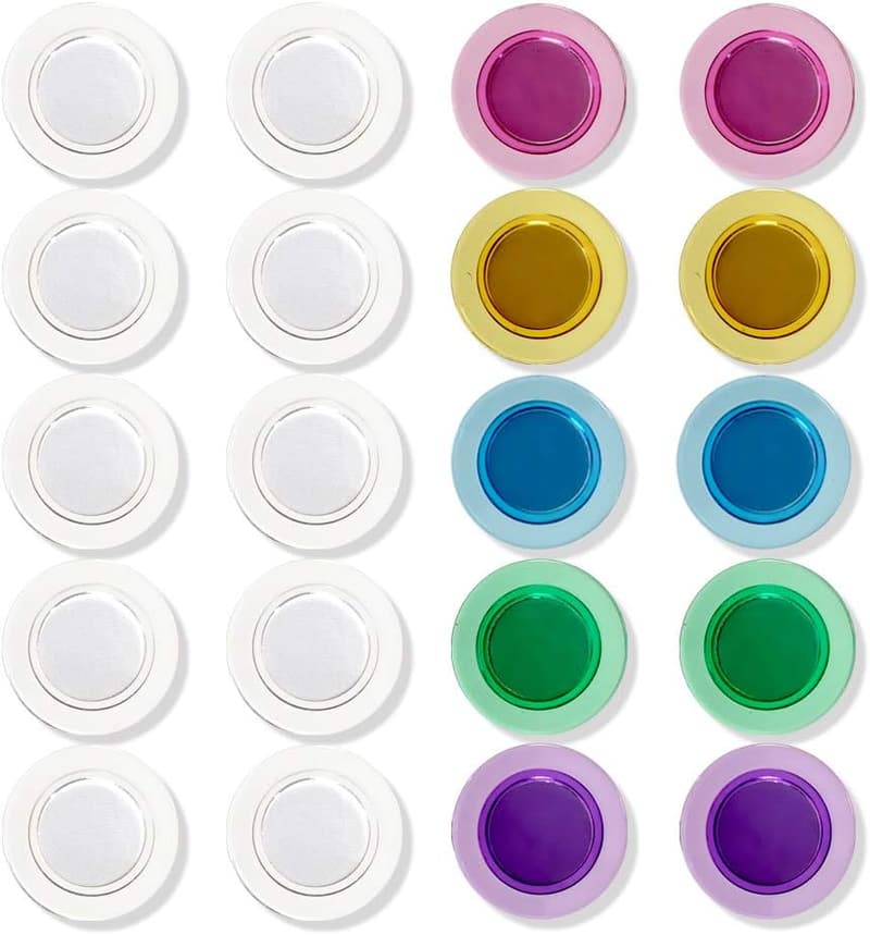 Assorted Color Magnets for Glass Dry Erase Board - 20 Pack