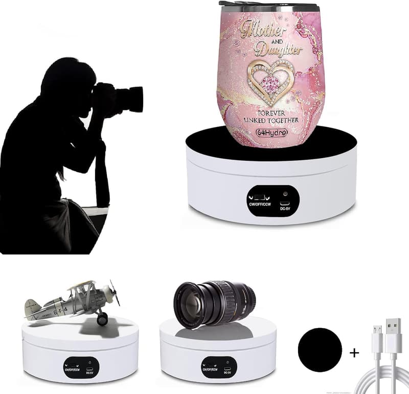 Motorized 360° Rotating Display Stand for Photography Products