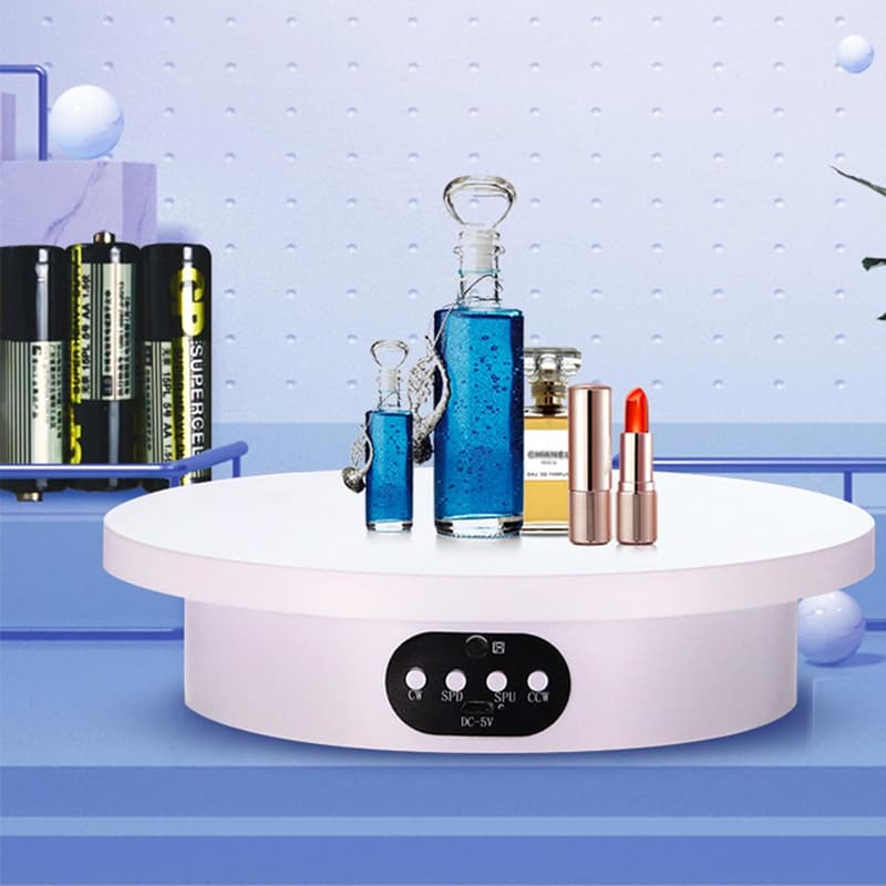 Motorized Rotating Display Stand for Tumbler Crafts and Photography