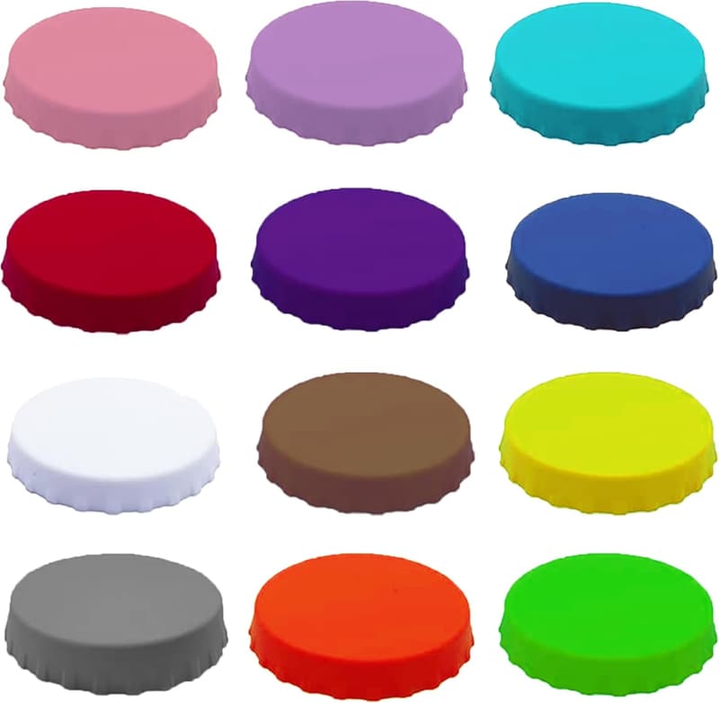 Colorful Silicone Drink Can Lids Set of 12 - Spill-Proof & Reusable