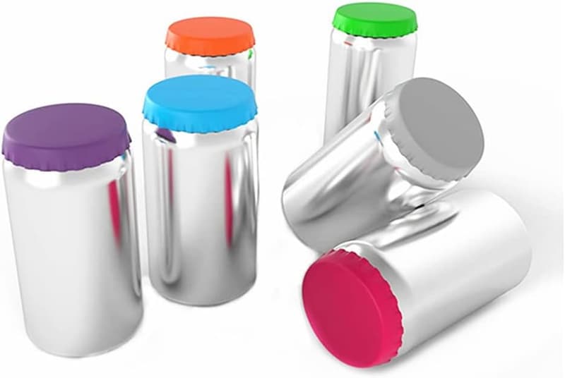 Silicone Can Lids - No Spill Beverage Protector, 6 Pack