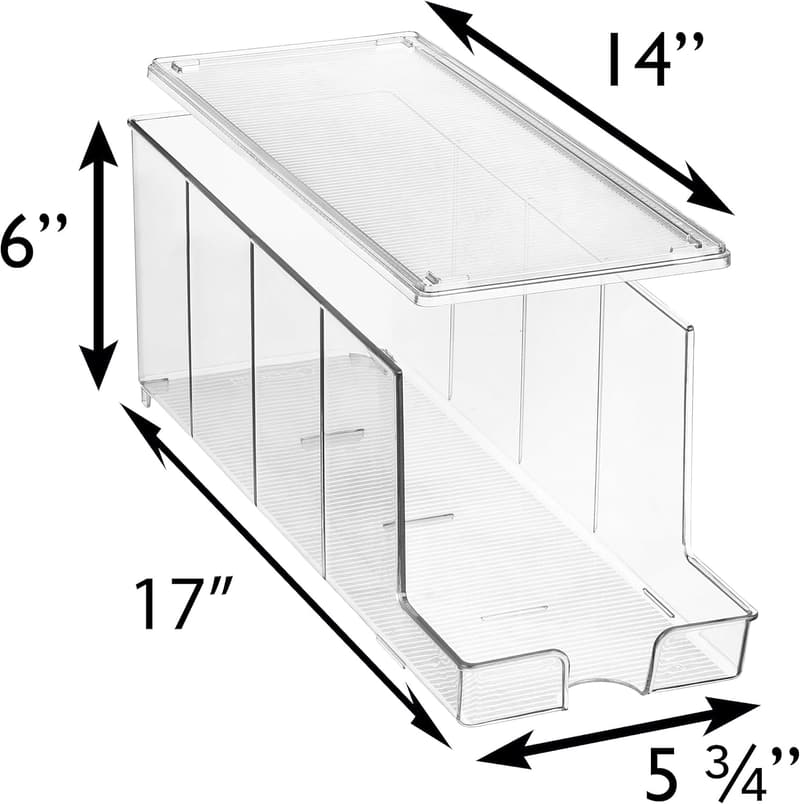 Soda Can Organizer & Dispenser - Stackable, BPA-Free - 2 Pack