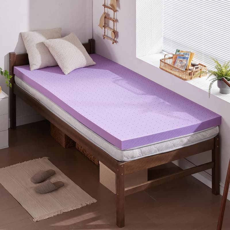 Twin Size Gel Memory Foam Mattress Topper - Ventilated & CertiPUR-US Certified
