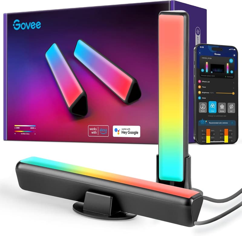 Govee Smart LED Light Bars - RGBICWW WiFi Backlights for Gaming