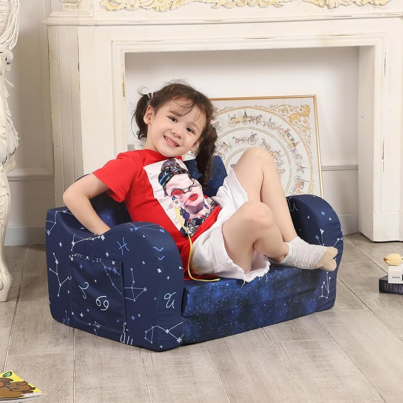 Kids Convertible Sofa Bed - 2-in-1 Design for Comfort
