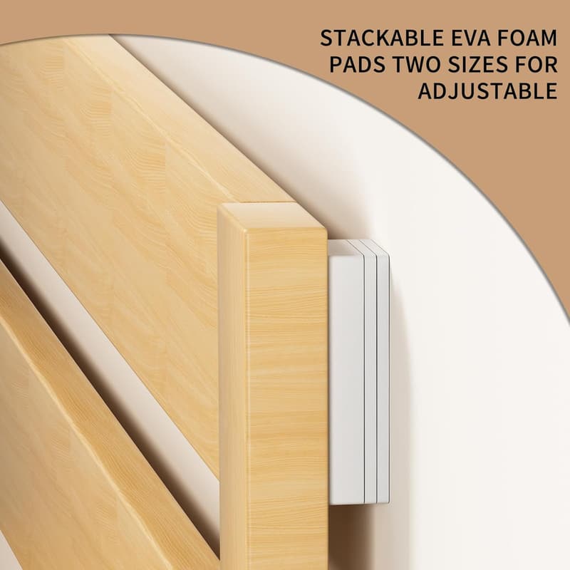 18pcs Anti-Vibration Bed Headboard Stoppers, Foam Wall Protectors