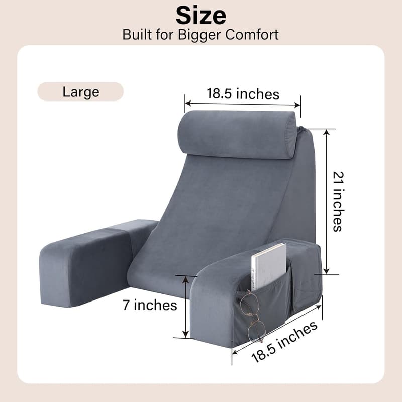 Reading Pillow for Bed Rest, Gaming & TV - Large 21
