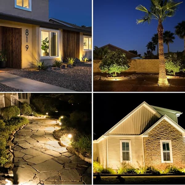 8 Pack Waterproof Solar Spotlights for Outdoor Lighting