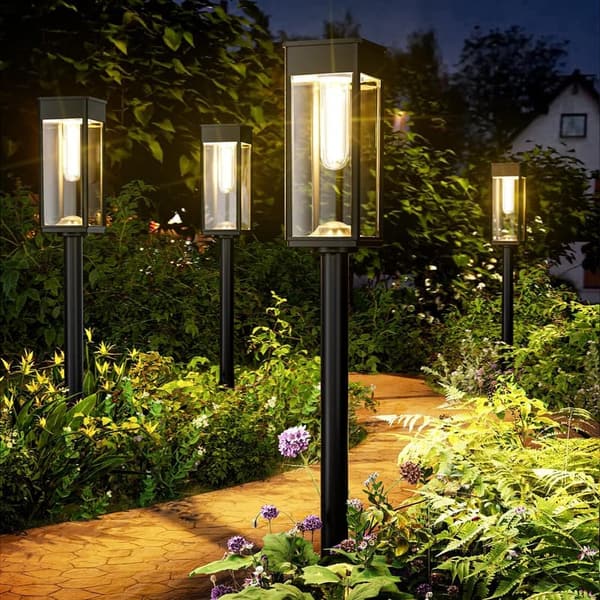 8 Pack Bright Waterproof Solar Pathway Lights for Outdoors