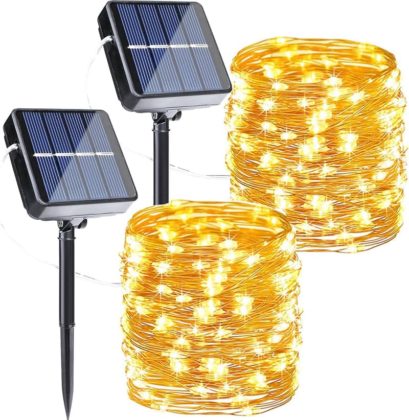 Outdoor Waterproof Solar Fairy Lights - 240 LED String Lights, 80FT