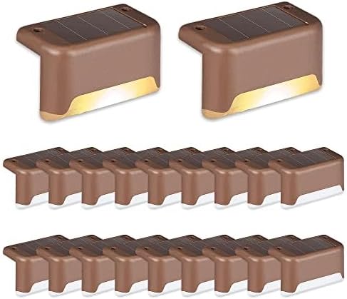 20 Pack Waterproof Solar LED Deck Lights for Outdoor Spaces