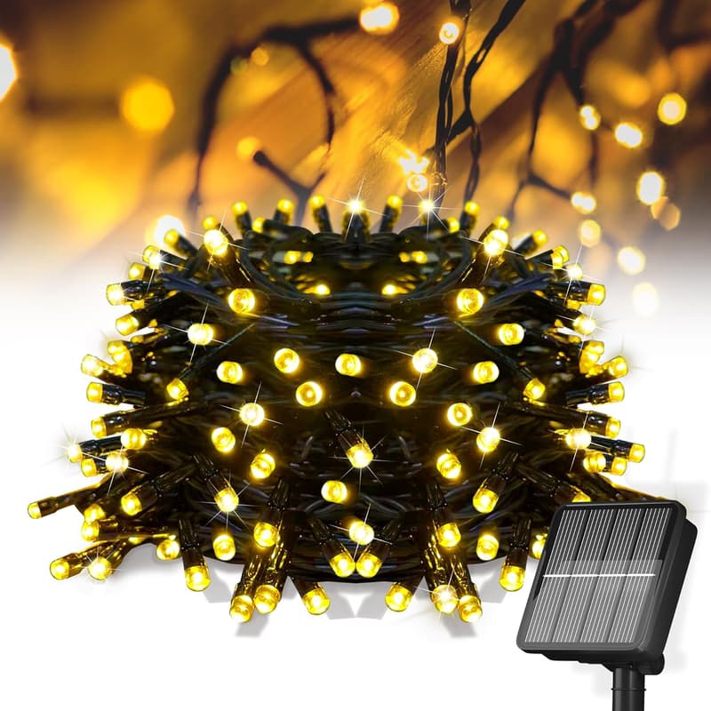Outdoor Solar String Lights, 39ft 100 LED, 8 Modes, Waterproof