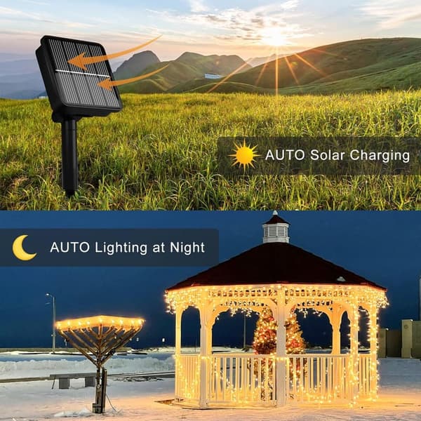 Outdoor Solar String Lights, 39ft 100 LED, 8 Modes, Waterproof