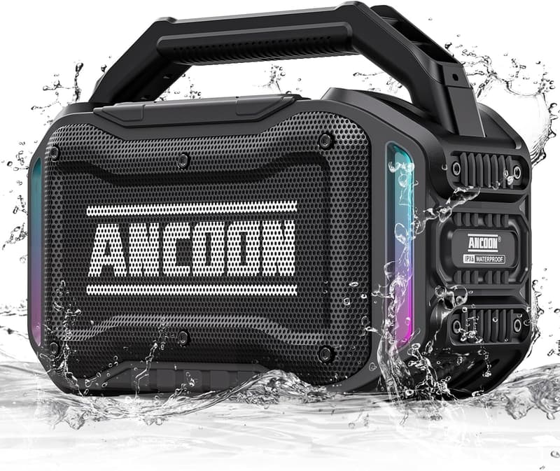 Portable Bluetooth Speakers - 80W Loud, 20H Playtime, IPX6 Waterproof