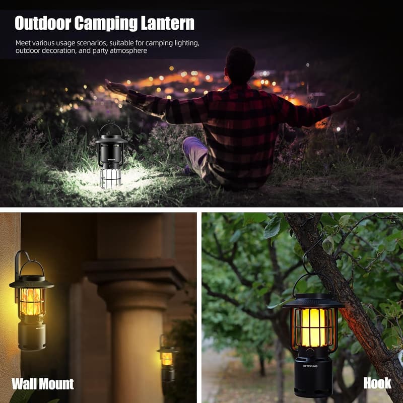 Bluetooth Waterproof Outdoor Speakers with LED Flame Lights (2 Pcs)