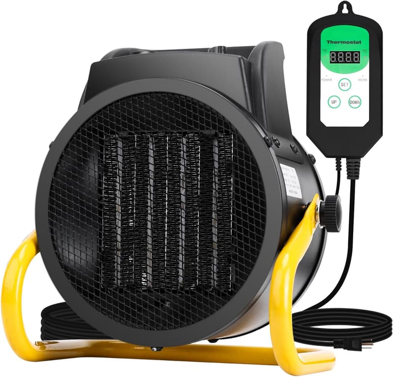 Greenhouse Heater with Thermostat for Winter Plant Growth