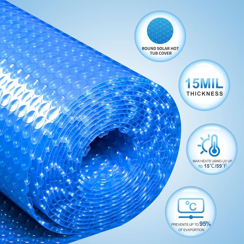 Solar Bubble Cover Blanket for 6ft Inflatable Hot Tub Spa