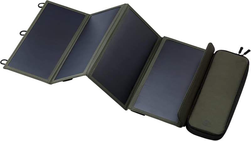 Portable Solar Charger with Dual USB-A Ports, 28W for Camping