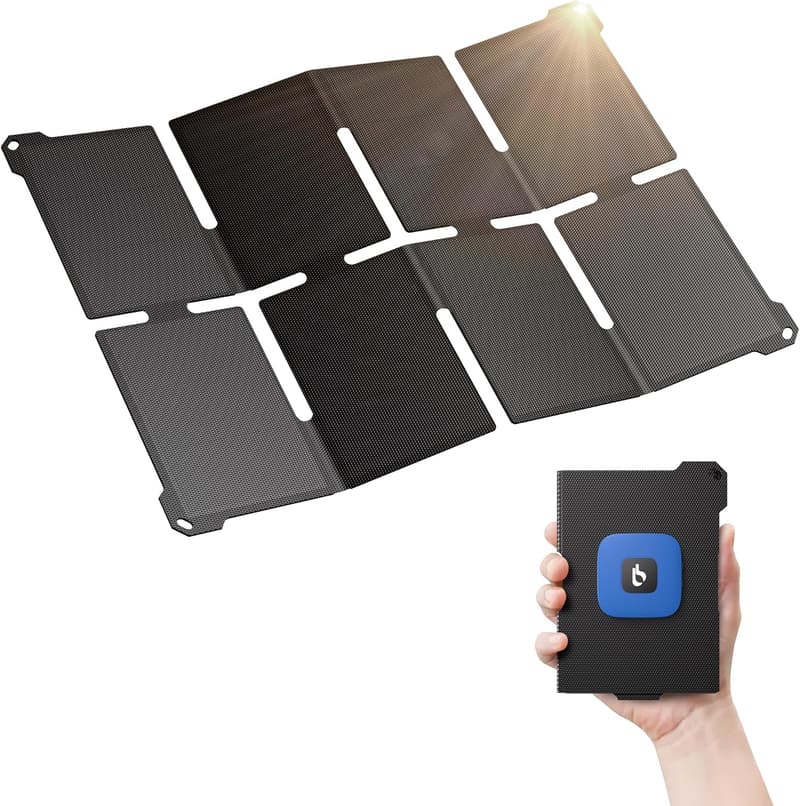 BigBlue 25W Portable Solar Charger with USB-A/C, Waterproof