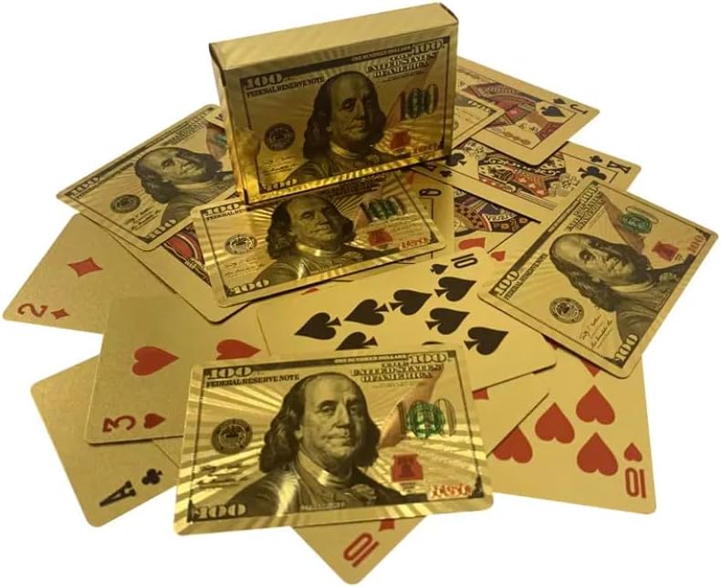 Gold Diamond Waterproof Playing Cards - Durable Gift for Parties