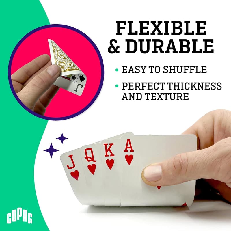 Copag 1546 Bridge Size Plastic Playing Cards - Black/Gold