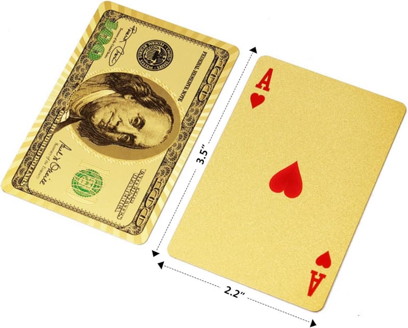 Waterproof Gold & Silver Foil Poker Playing Cards Gift
