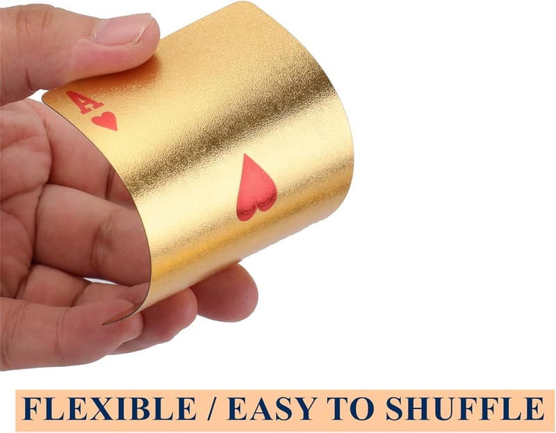 Luxury 24K Foil Waterproof Playing Cards - 6 Deck Set for Parties