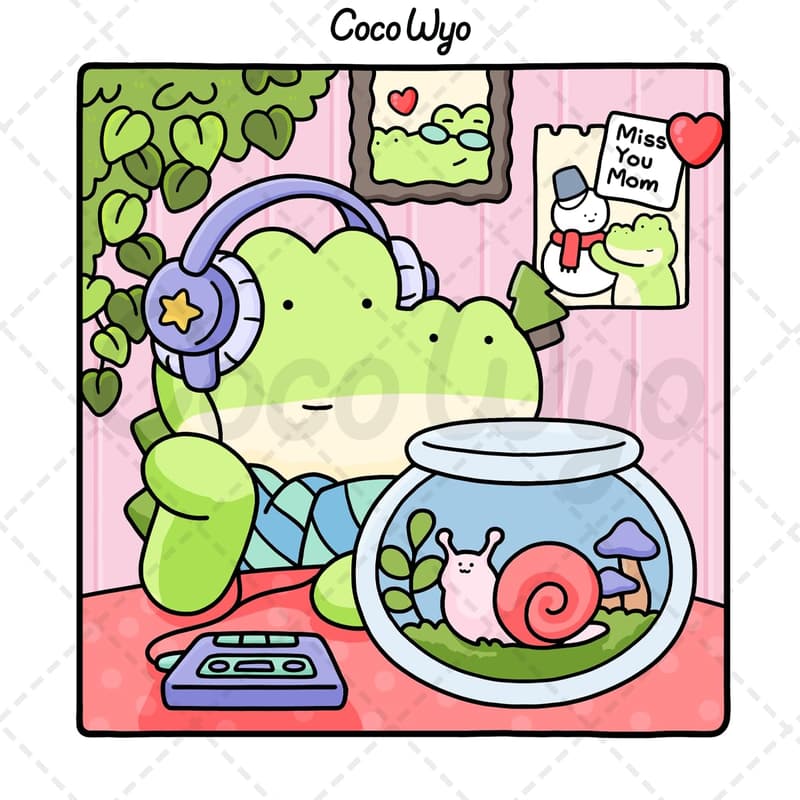 Cozy Spaces Adult Coloring Book: Cute Animal Characters