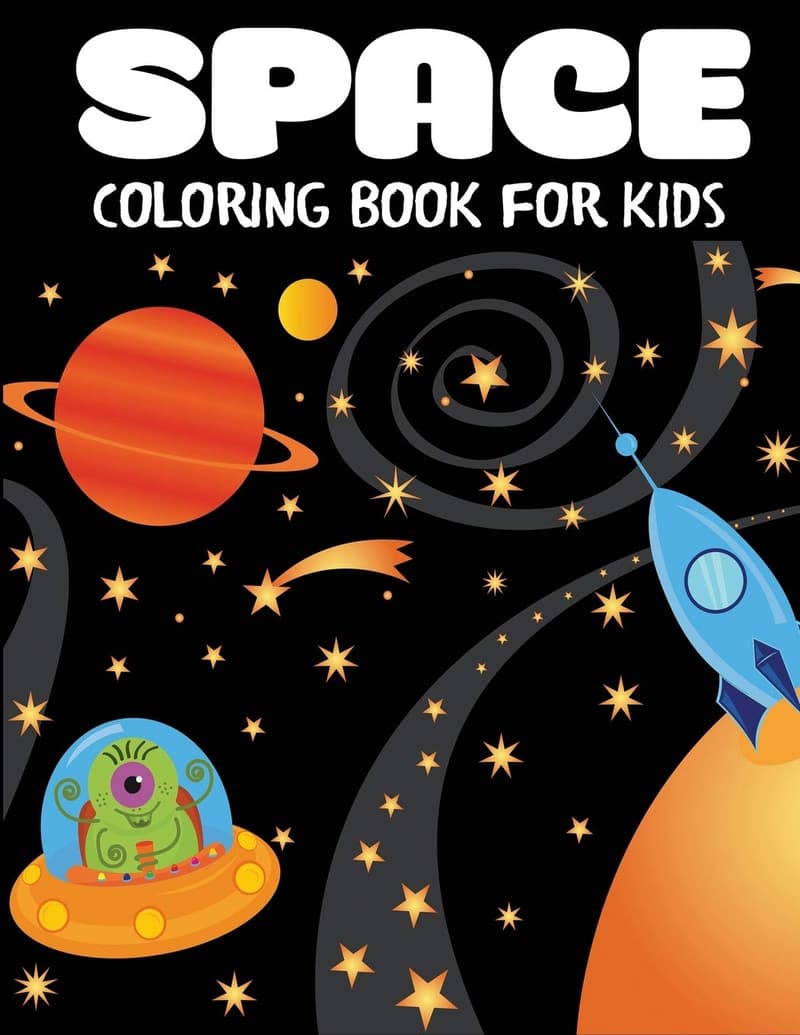 Kids' Space Coloring Book