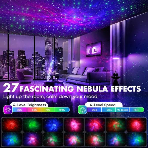 Galaxy Projector with Timer & Remote - LED Night Light for Kids