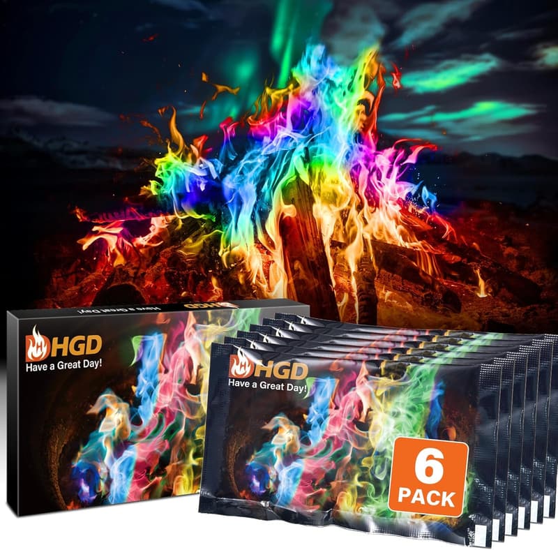 Rainbow Magic Fire Color Changing Packets for Campfires (6 Pack)