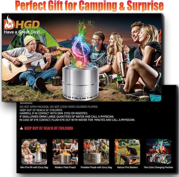 Rainbow Magic Fire Color Changing Packets for Campfires (6 Pack)