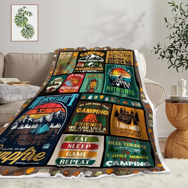 Super Soft Flannel Camping Blanket for Outdoor Lovers
