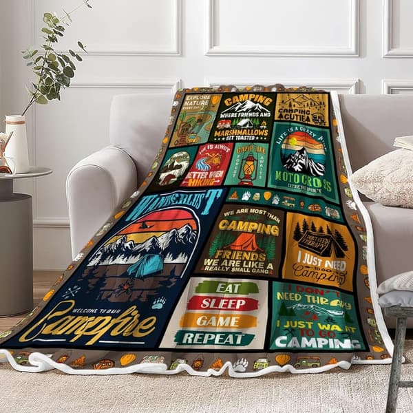 Super Soft Flannel Camping Blanket for Outdoor Lovers