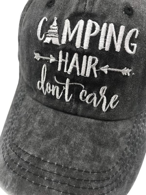 Vintage Distressed Baseball Cap for Women - Camping Style