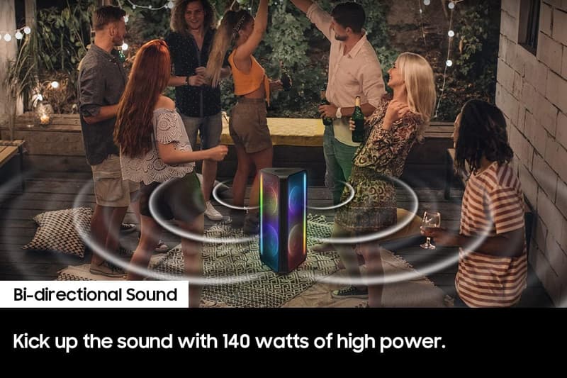 SAMSUNG MX-ST40B 160W Sound Tower with Party Lights & Bluetooth