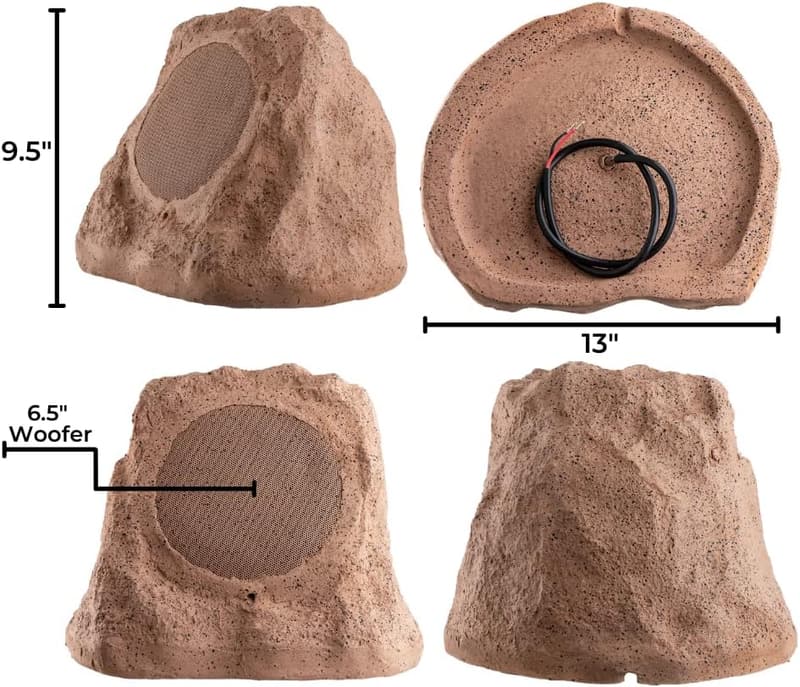 Outdoor Rock Speakers, 6.5