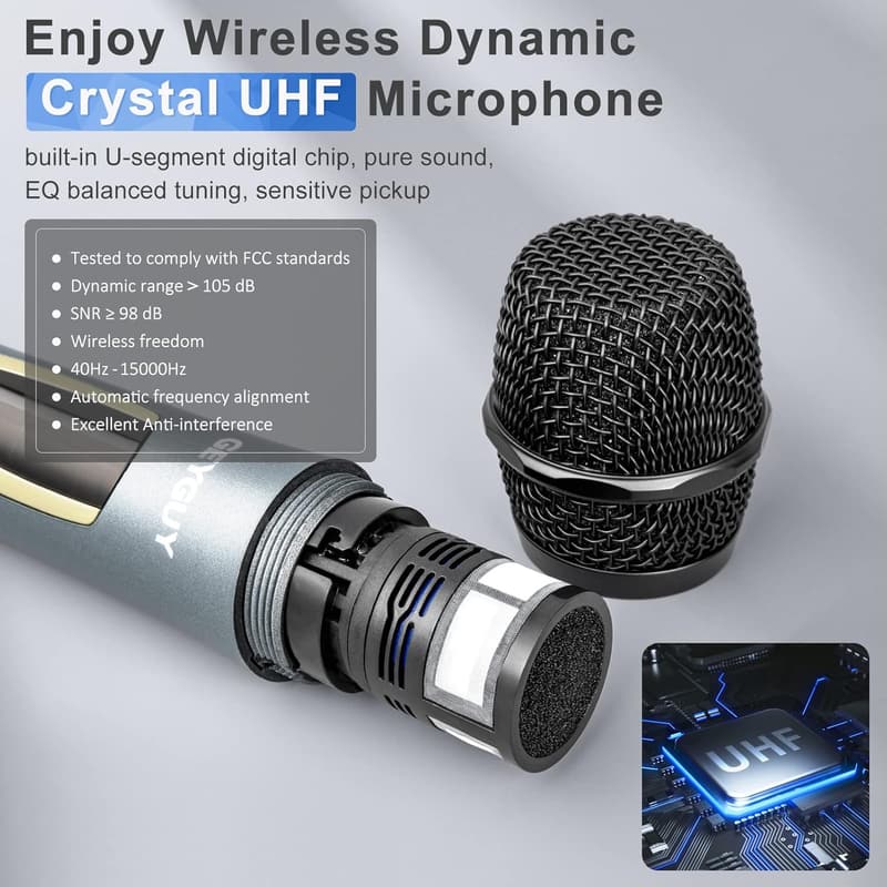 Portable 3-Way PA System with Wireless Mic & Bluetooth