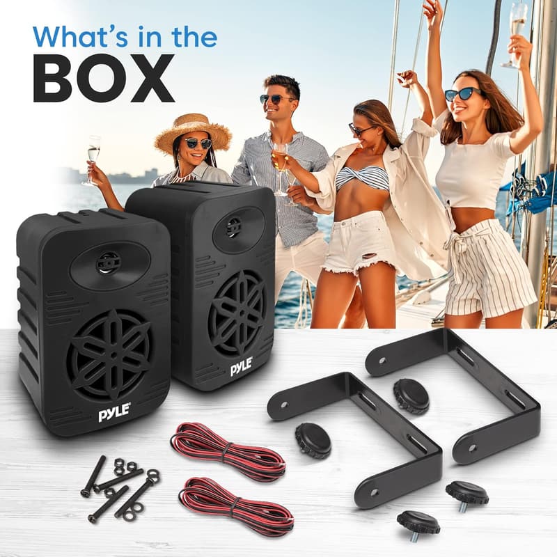 300W Waterproof 2-Way Indoor/Outdoor Speaker Pair