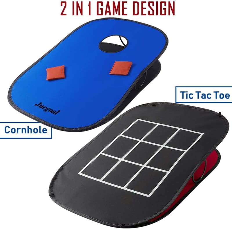 Portable Cornhole Game Set with 2 Boards & 10 Bags