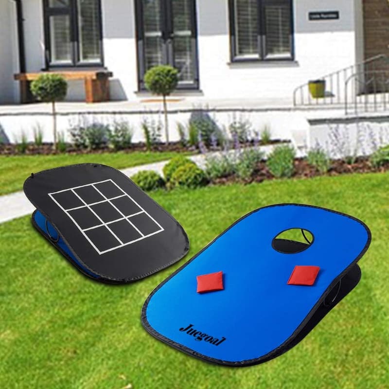 Portable Cornhole Game Set with 2 Boards & 10 Bags