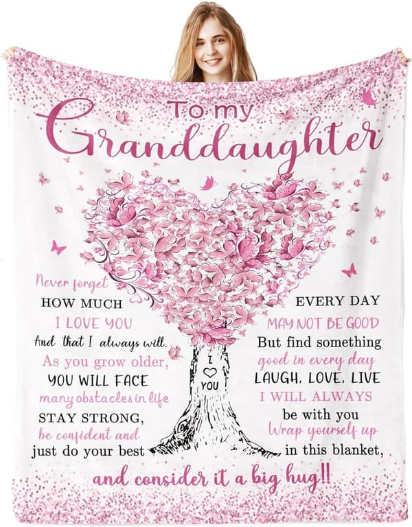 Birthday Blanket Gift for Granddaughter – 60