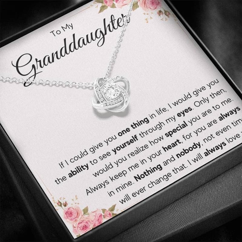 Graduation Necklace for Granddaughter with Message Card & Box
