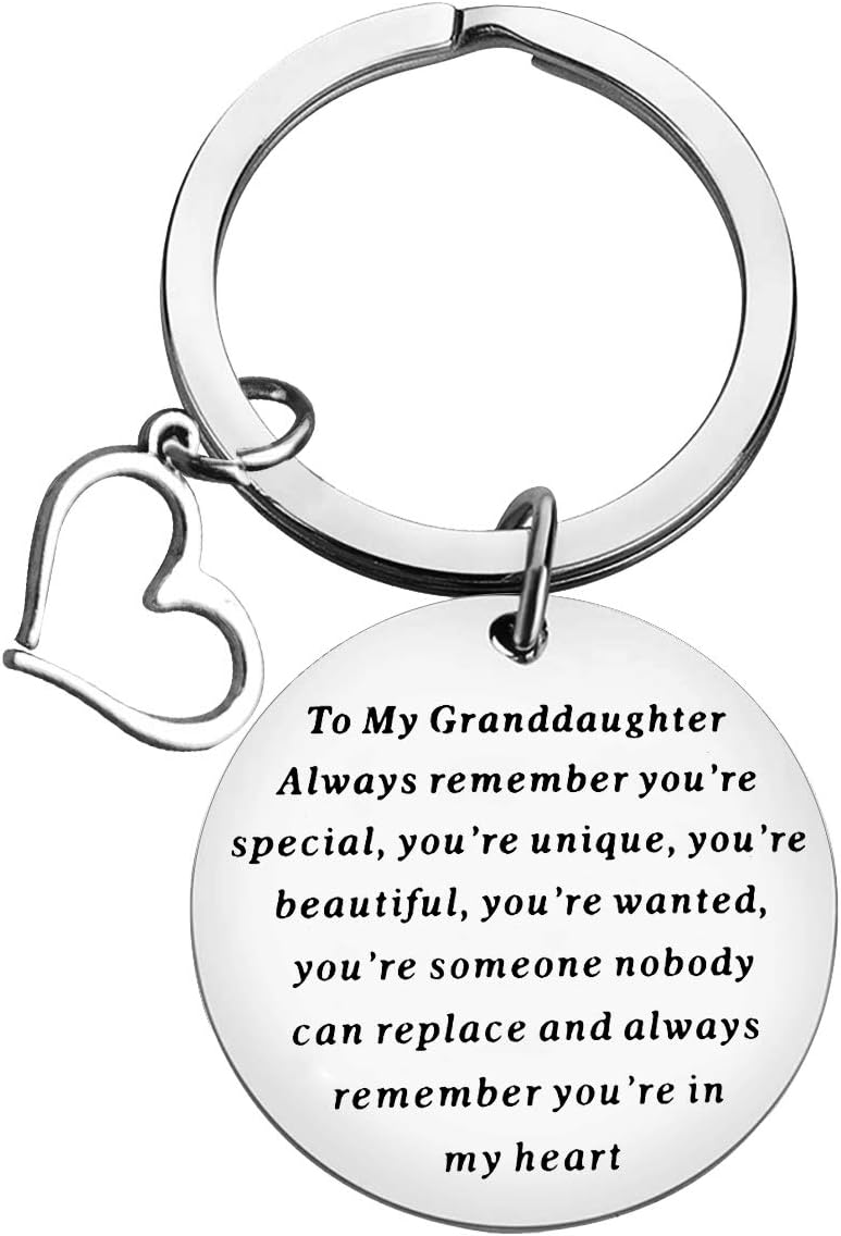 Granddaughter Graduation Keychain - Inspirational Gift from Grandpa