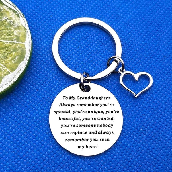 Granddaughter Graduation Keychain - Inspirational Gift from Grandpa