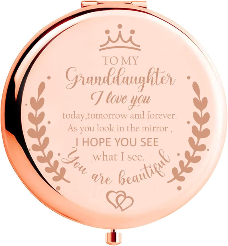 Birthday Makeup Compact Mirror for Granddaughter from Grandma