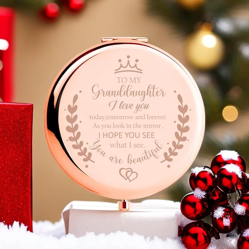 Birthday Makeup Compact Mirror for Granddaughter from Grandma